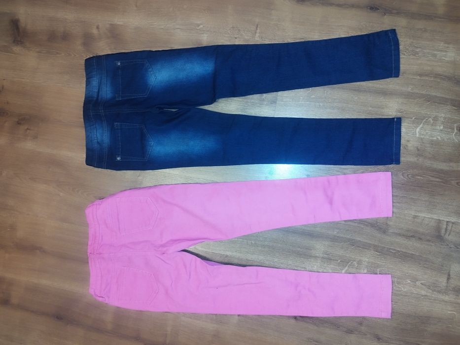 Spodnie, legginsy dziewczęce rozmiar 140 stan bdb