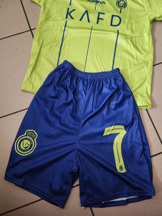 Strój Piłkarski Ronaldo #7 Al Nassr 128 cm Komplet Koszulka + Spodenki Dziecięcy