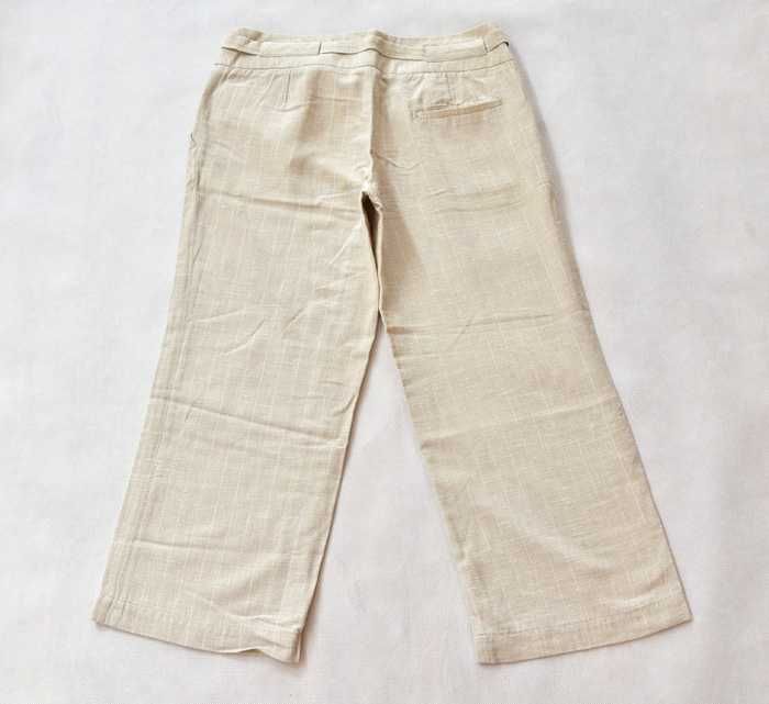 Reserved spodnie damskie kuloty bermudy 38 M beżowe na lato