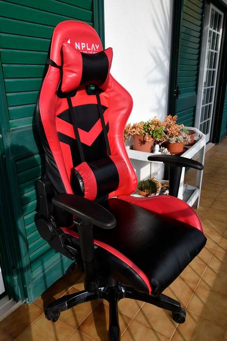 Cadeira Gaming Nplay - Pele Verdadeira