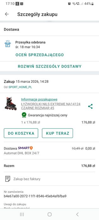 Rolki rozmiar 45 łyżworolki Nils