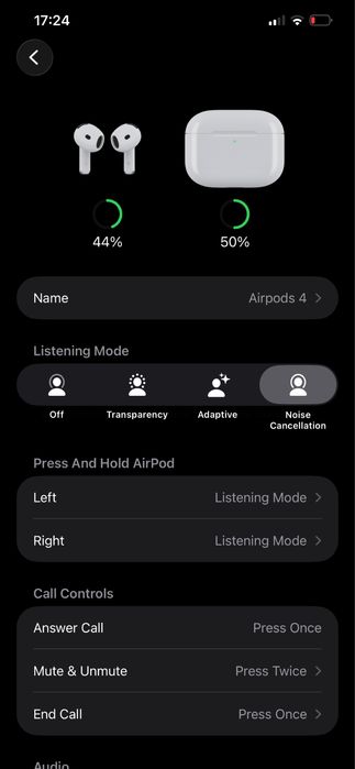 Air Pods 4 com cancelamento de ruido