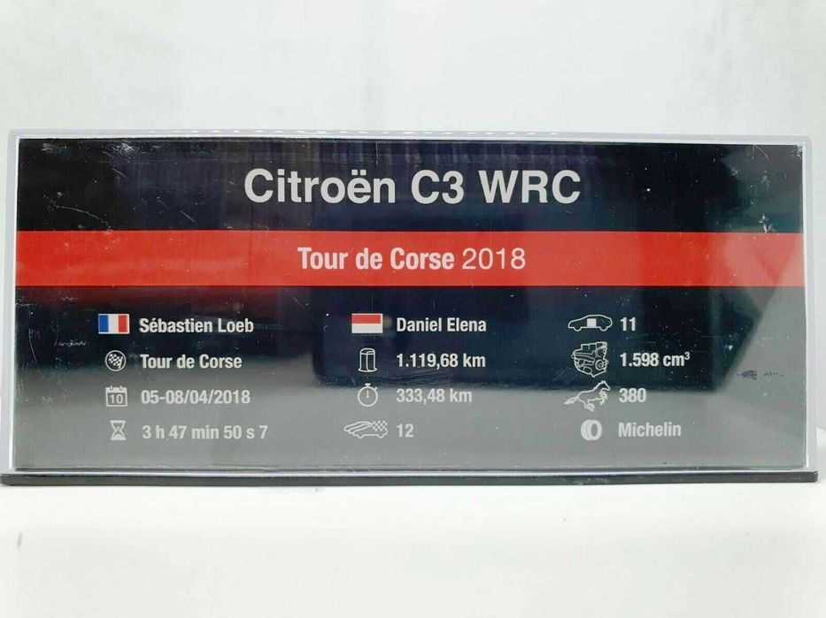Citroen C3 WRC Tour de Corse 2018 #11 Sebastien Loeb Escala 1/43