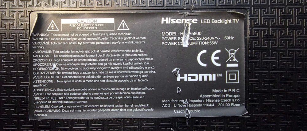 Placas TV Hicense Modelo H32A5800 32"