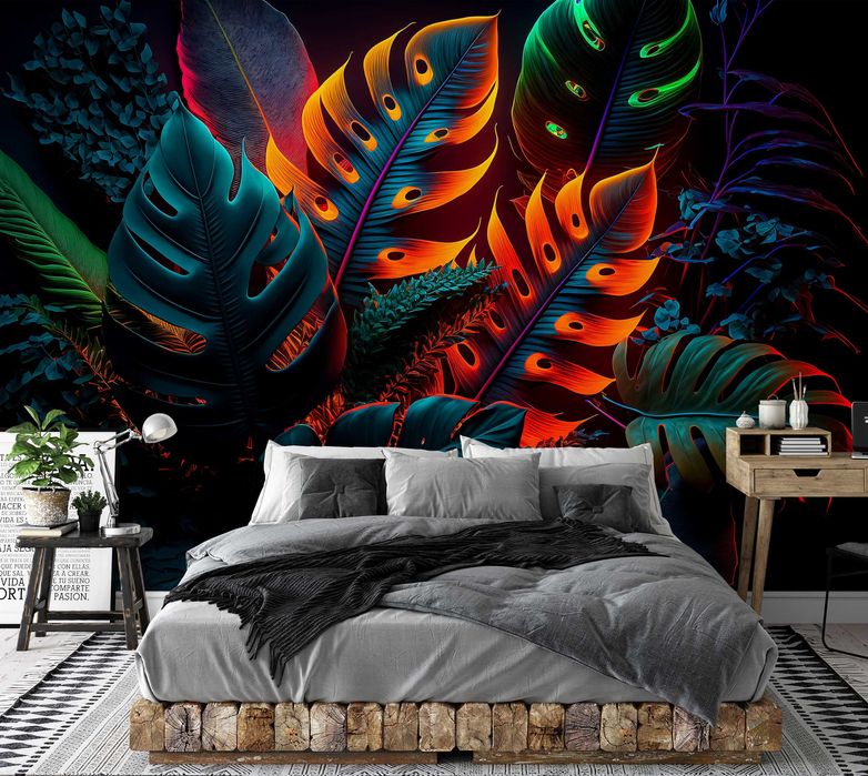 Tapeta, fototapeta Liście, monstera 3D