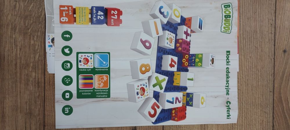 Biobuddi Klocki edukacyjne- Cyferki