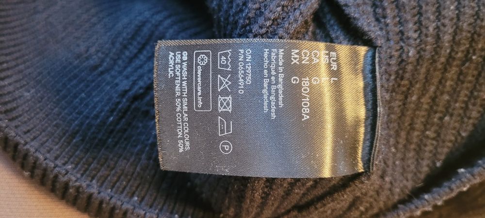 Sweter z golfem H&M rozm L czarny