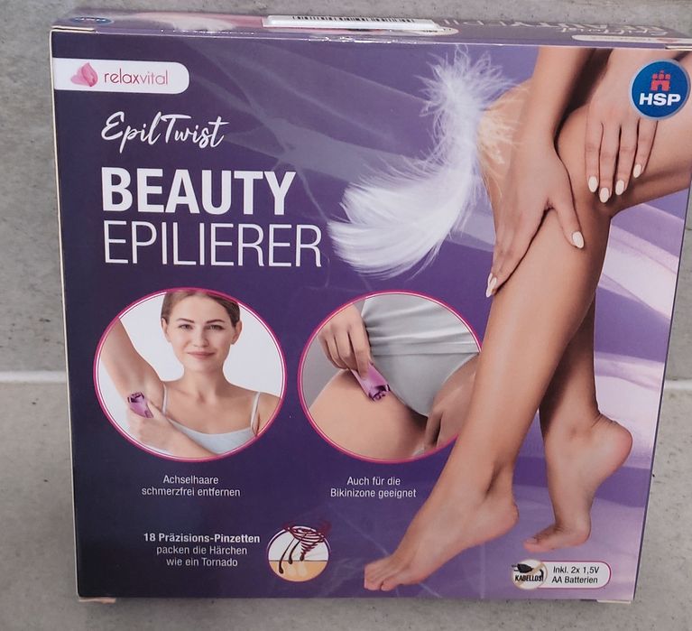 Depilator diamentowy RelaxVital Epil Twist LED + zestaw.