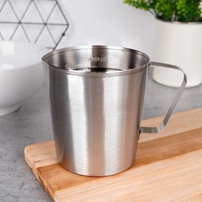 MIARKA Kuchenna Dzbanuszek Kubek STALOWA 1L