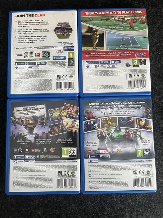 Conjunto de 5 jogos PS Vita