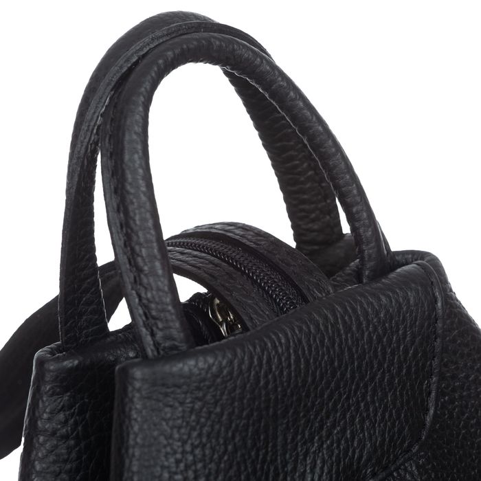 VERA PELLE plecak damski skórzany elegancki trójkątny V509 c.zielony