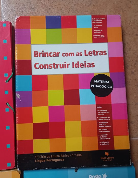 Lote 9 pastas Livros Ensino Básico - Língua Portuguesa Matemática ....