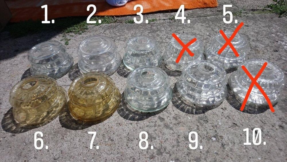 Przedwojenne klosze do lampy naftowej szklany klosze zabytkowe