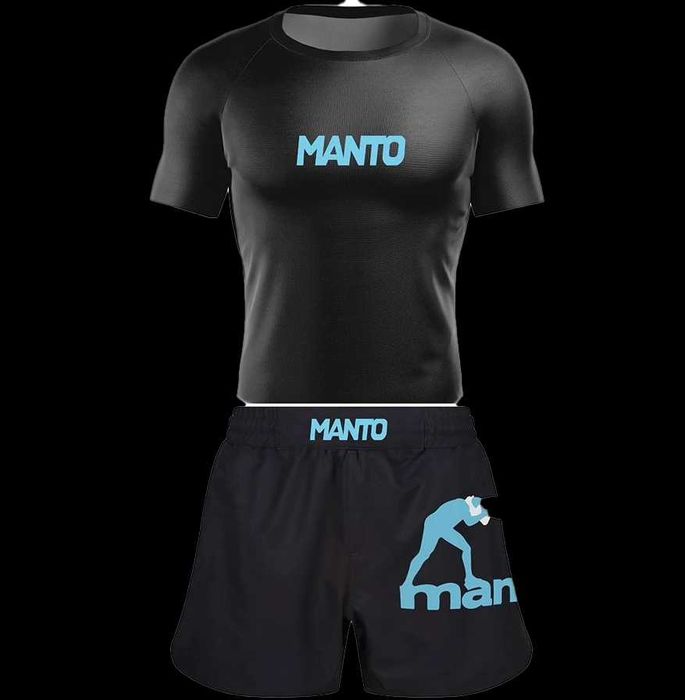Комплект 2 в 1 Рашгард + Шорты Manto, Pitbull (мма/бжж/Кроссфит)