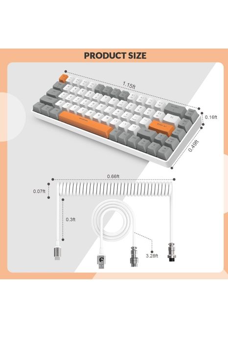 Teclados Mecânicos em Cinza e Rosa