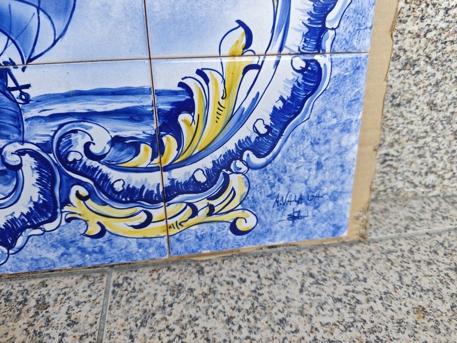 Conjunto 12 Azulejos Portugueses Caravela Portuguesa