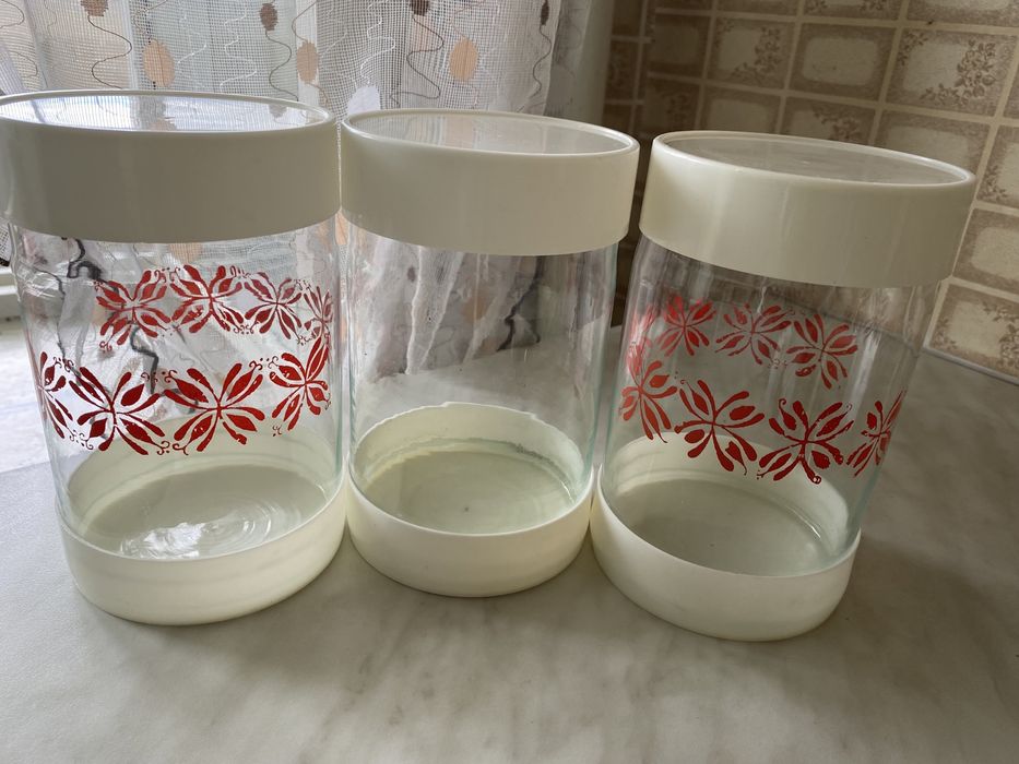 Скляні баночки для сипучих продуктів, набір