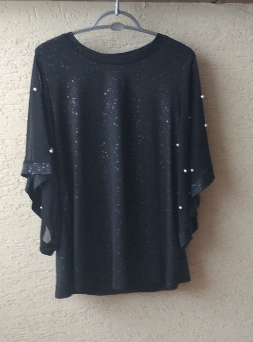 Oryginalna bluzeczka Shein xl z perlami na rekawkachl