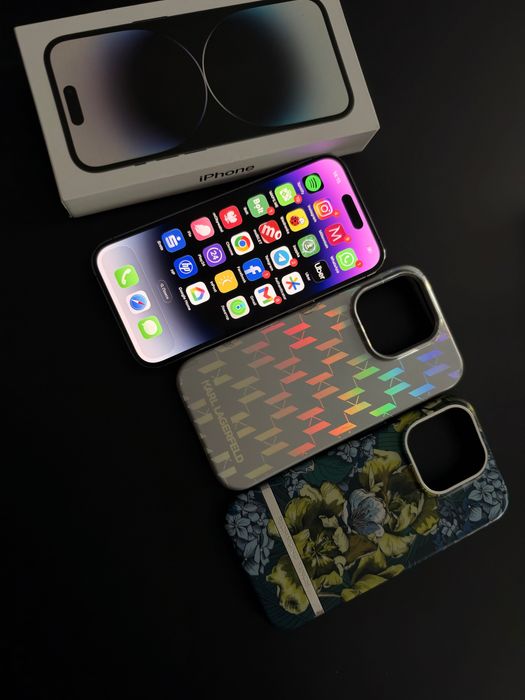 iPhone 14 Pro 128 GB Deep Purple / fioletowy. Bardzo dobry stan. 2 premium etui GRATIS