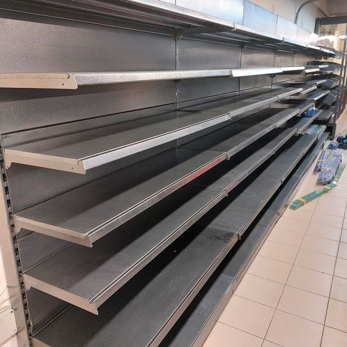 / Regały sklepowe antracytowe - różne rodzaje /