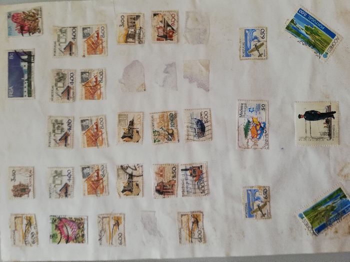 colecção de selos antigos