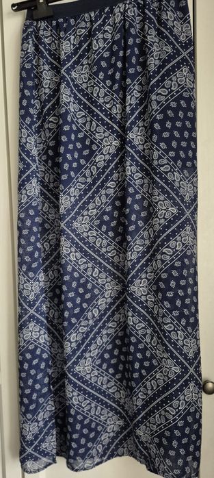 Spódnica boho aztecki wzór &M, rozm 10, na krótkiej podszewce, rozm 36