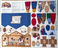 Painel de Tecido - Presépio de Natal