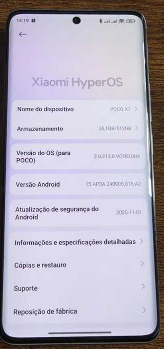 POCO X7 5G 12GB 512GB Prateado c/Novo