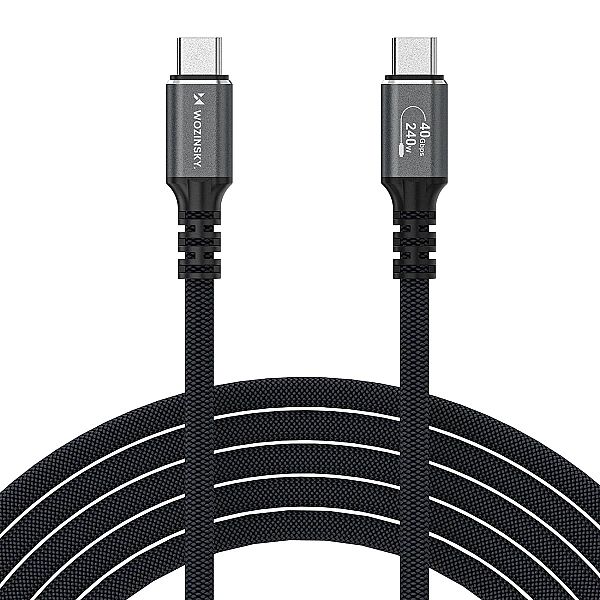 Kabel Wozinsky WPS-UY415S USB-C Thunderbolt 4/240W 1,5m 4K - czarny