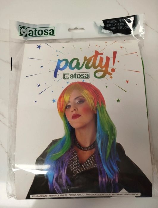 Peruca colorida carnaval