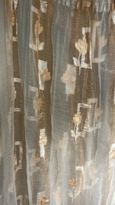 Firanka złoto brązowa