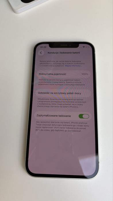 iPhone 12 128GB Zielony (Green) | Bateria 100% | Stan wizualny BDB | Do naprawy aparat