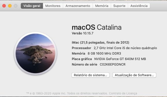 iMac 21.5 polegadas, 1TB HDDD e 8Gb de RAM, em ótimo estado