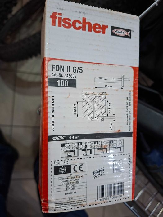 Kotwa sufitowa Fischer Deckennagel FDN II 6/5 100 sztuk 545636