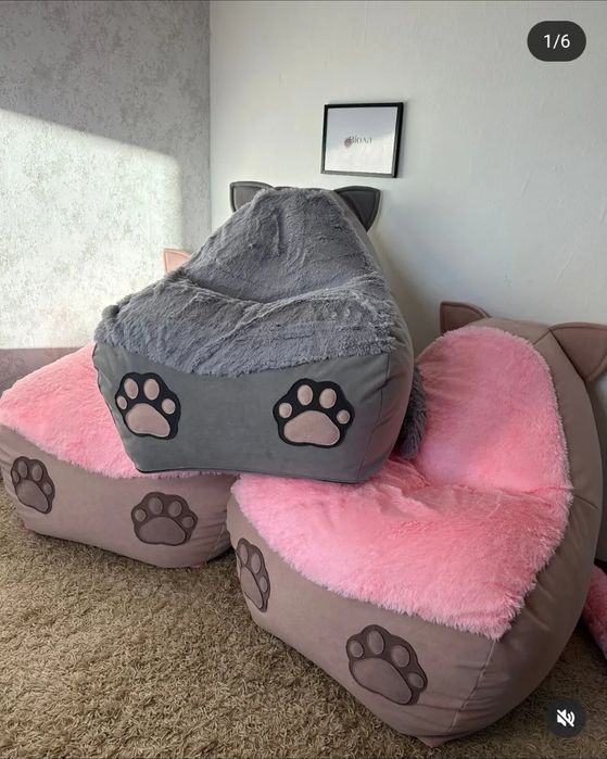 Кресло мешок зайка Віола™ детское дитяче крісло мішок пуф груша