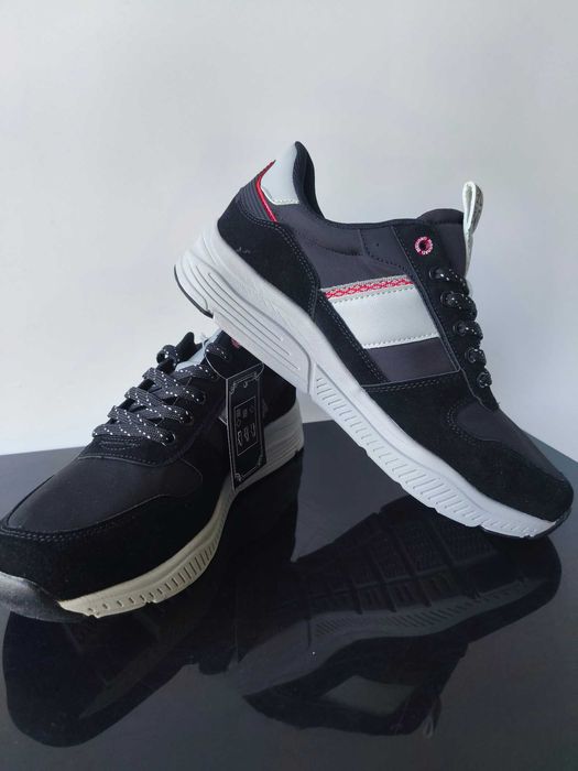 Czarne sportowe buty męskie nowe lekkie stylowe adidasy 43