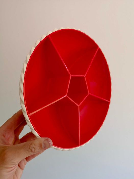 Travessa de petiscos em plástico rígido Emsa – anos 70 / 80