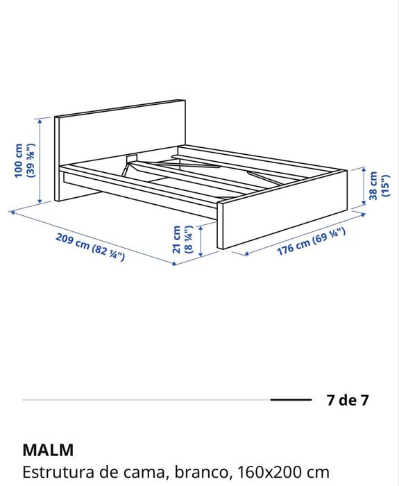 Cama completa Malm 1.60x200