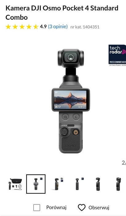 Kamera DJI osmo pocket 4 standard
