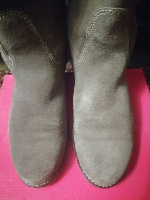 Сапоги замшевые демисезон.38р.Robin Rose серые