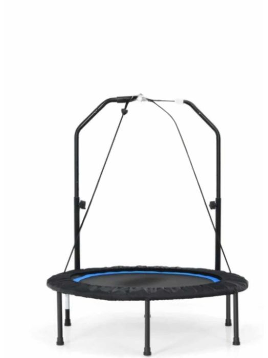 Składana trampolina fitness 101 cm z uchwytem i taśmami 150 kg