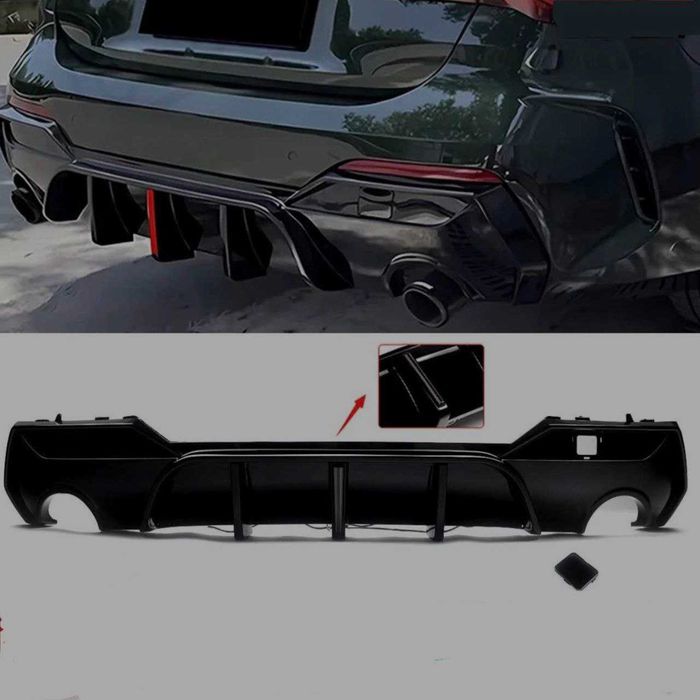 Диффузор на BMW G22  LED-стопом F1 спойлер губа сплиттер сплiтер