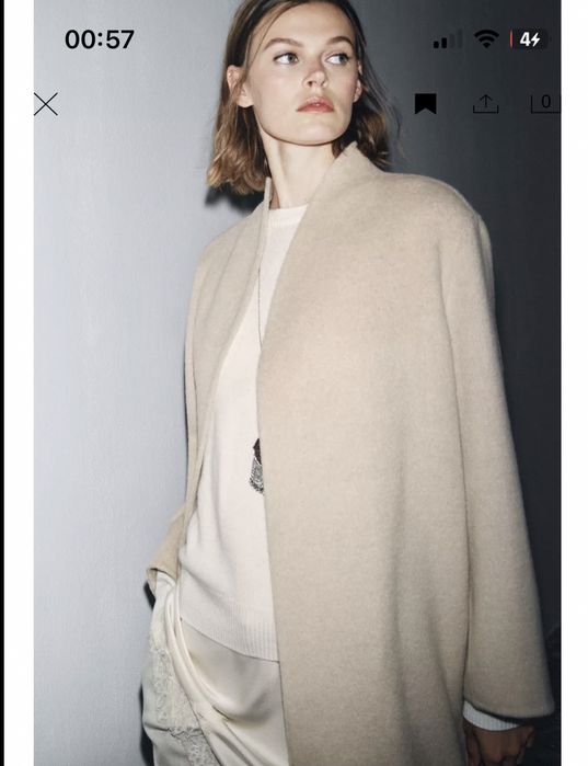 Шерстяне пальто zara