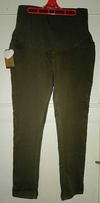 Lekkie spodnie ciążowe KHAKI rozm. XL/42 - XXL/44