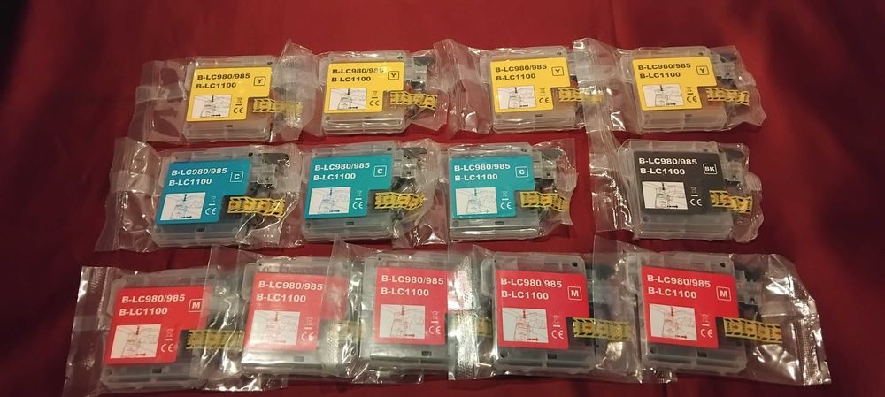 Tusze do drukarki Brother 13szt wszystkie kolory B-LC980/985, B-LC1100