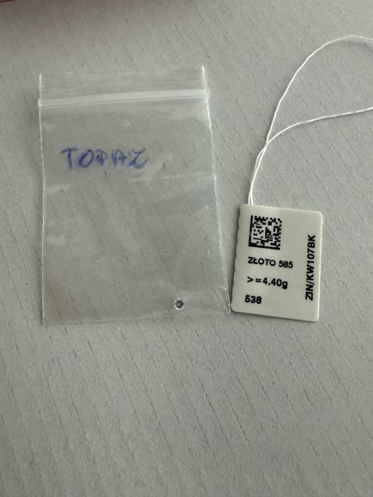 Kolczyki złote W. Kruk szafiry topazy Kolekcja Szekspirowska