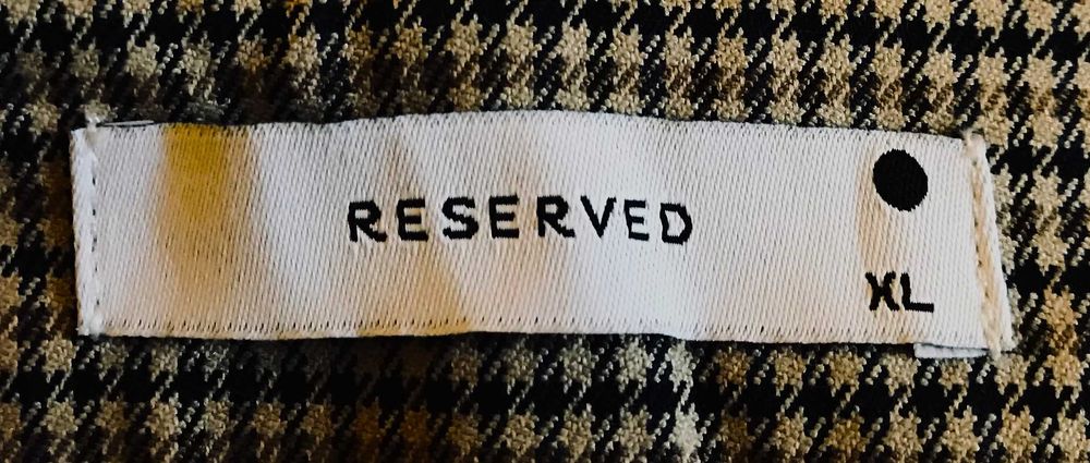 spodnie damskie reserved klasyczne w kant kratka pepitka 42