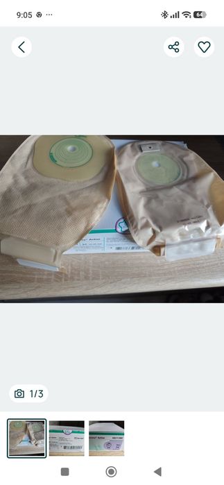 Witam sprzedam worki stomijne firmy Braun przezroczyste zapinane na rzep cztery paczki 120 sztuk