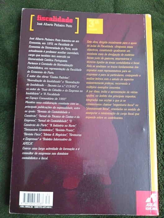 Fiscalidade / José Alberto Pinheiro Pinto. - 3ª ed. Areal, 2003