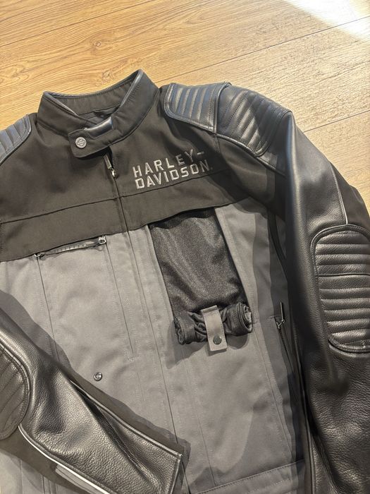 Kurtka harley davidson z dodatkiem skory wentylacja rozmiar l